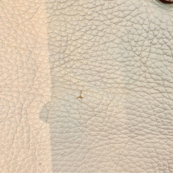 Vera Pelle Vintage Shoulder Bag Pebbled Leather Cream Taupe Made Italy Firenze - Picture 4 of 16